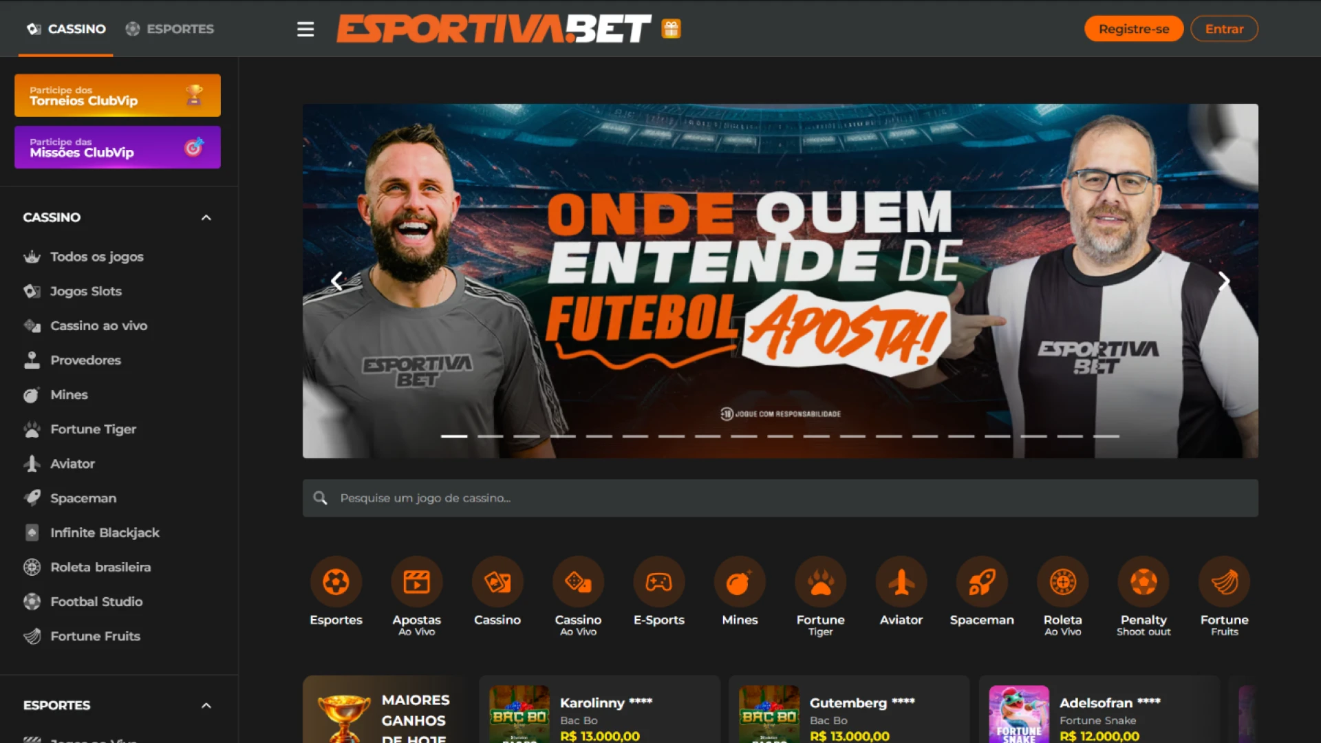 Abrir o site EsportivaBet para jogar e apostar.