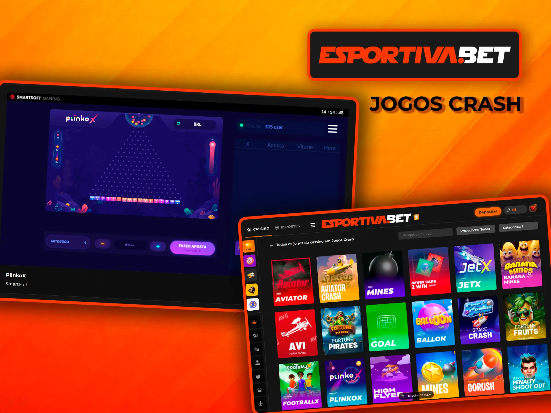 Jogue os emocionantes jogos Crash na EsportivaBet.