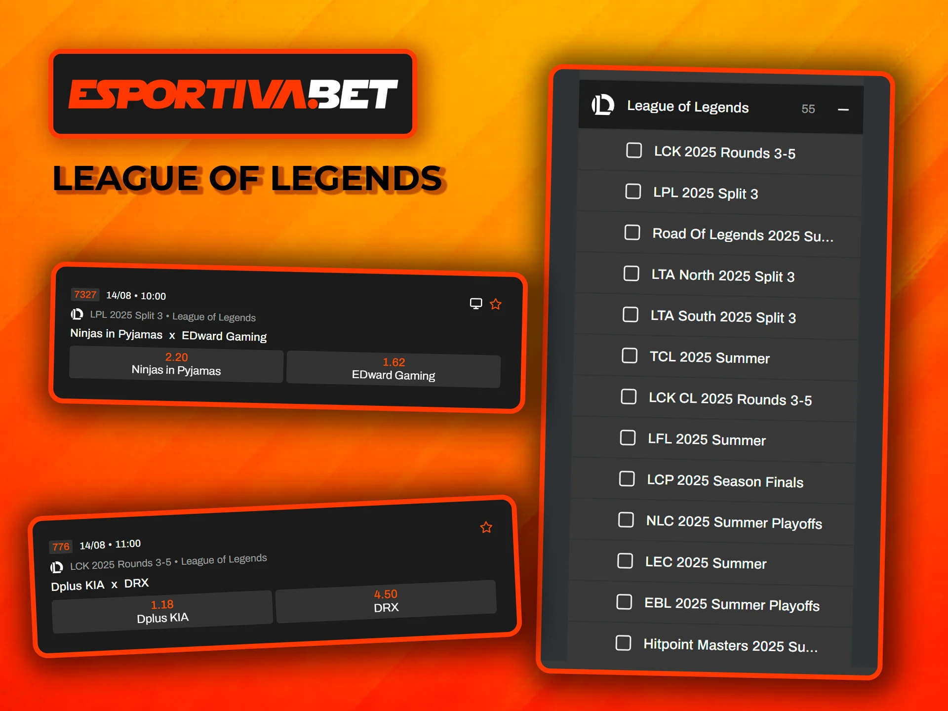 Acompanhe os jogos do League of Legends e aposte na EsportivaBet.