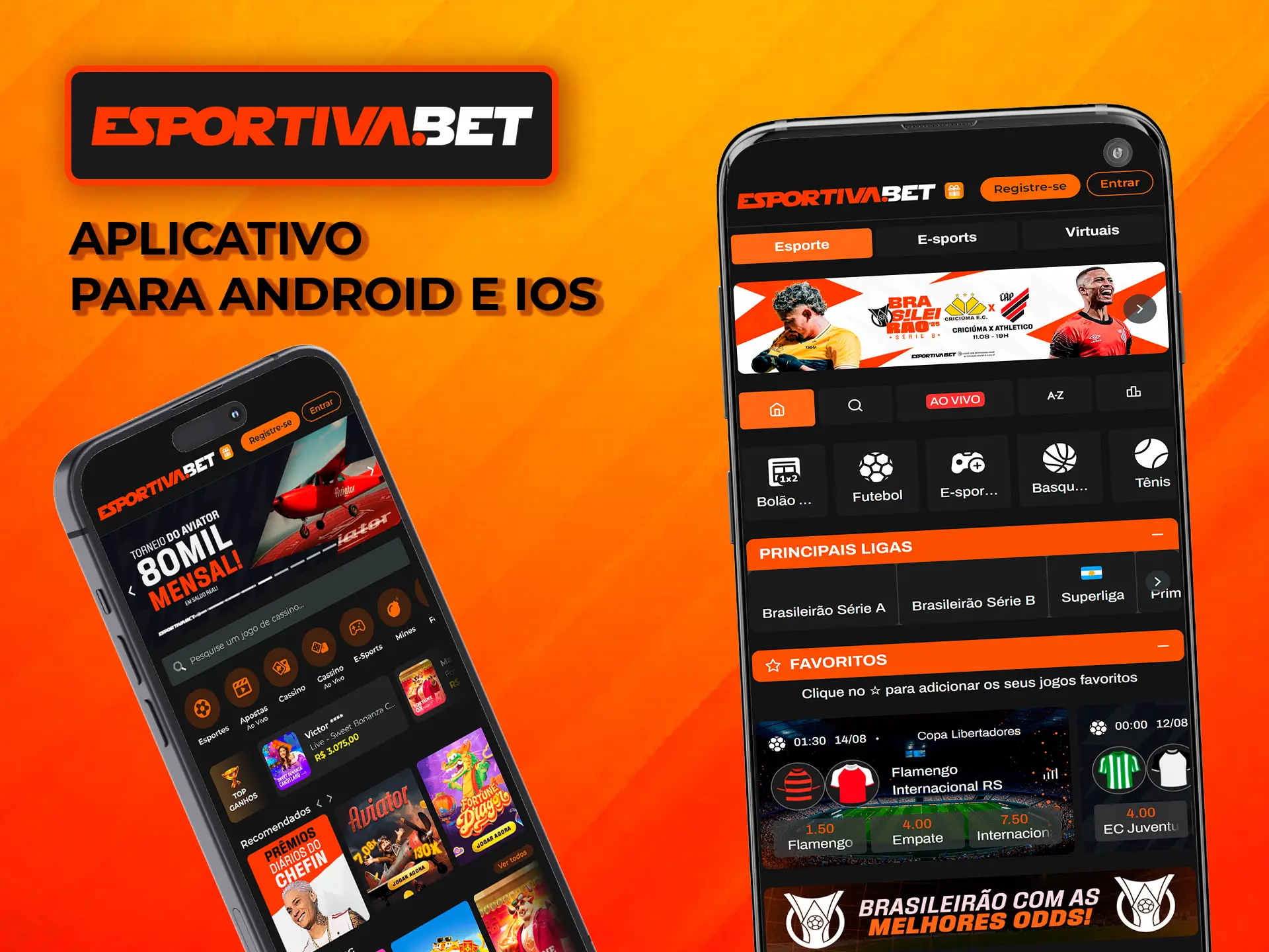 Descarregue a prática aplicação EsportivaBet.