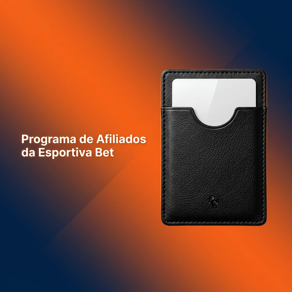 Programa de Afiliados da Esportiva Bet com comissões, painel de relatórios e materiais de divulgação para promover a plataforma